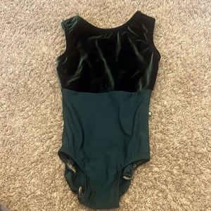 Adult XS Green Velvet Leotard